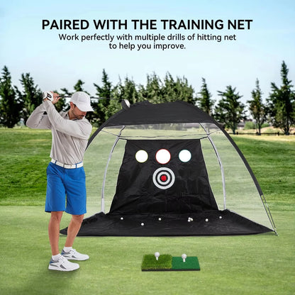 Portable Golf Hitting Mat with Tee Hole