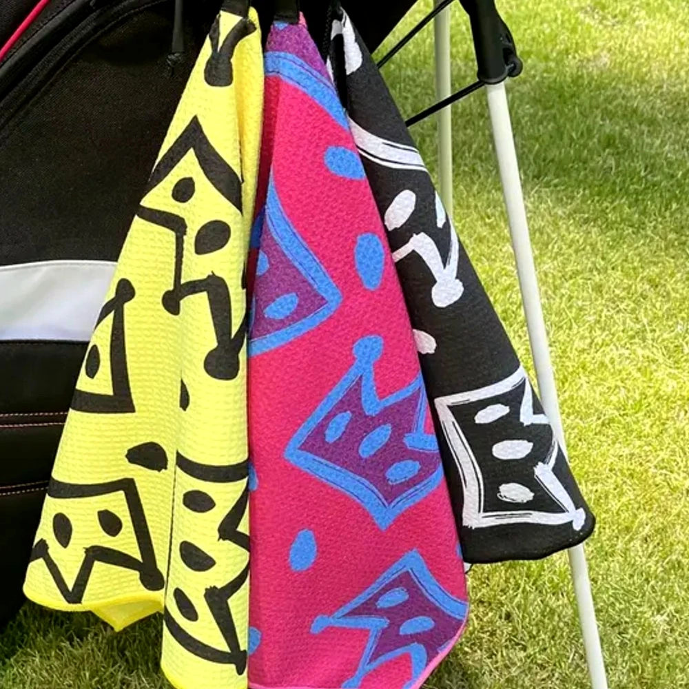 Geometric Print Golf Towel