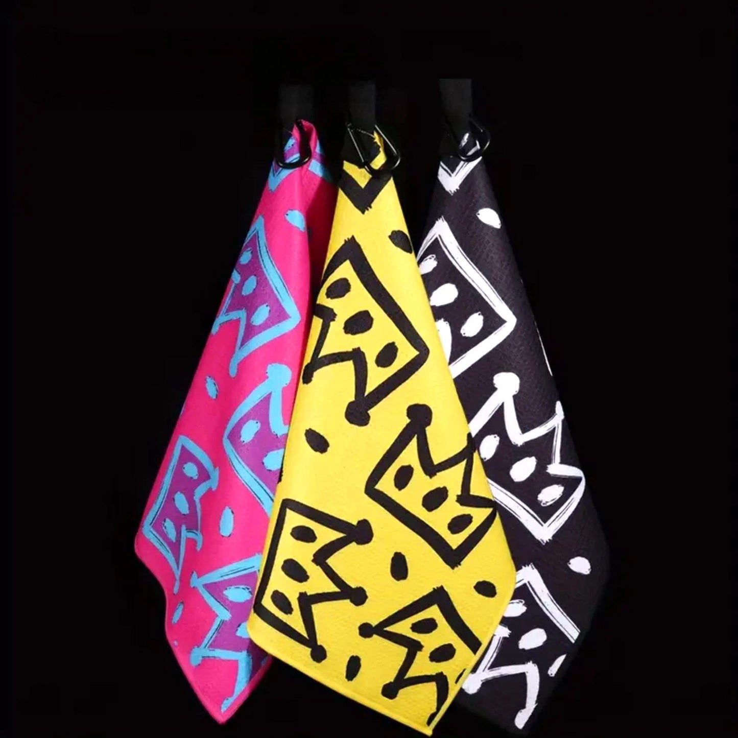 Geometric Print Golf Towel