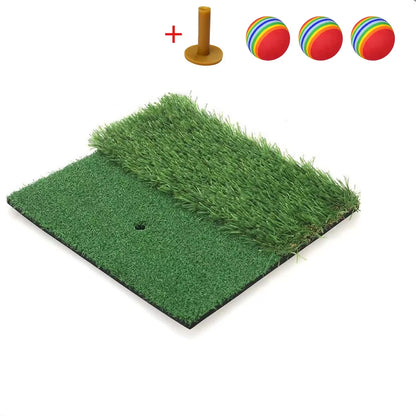 Portable Golf Hitting Mat with Tee Hole