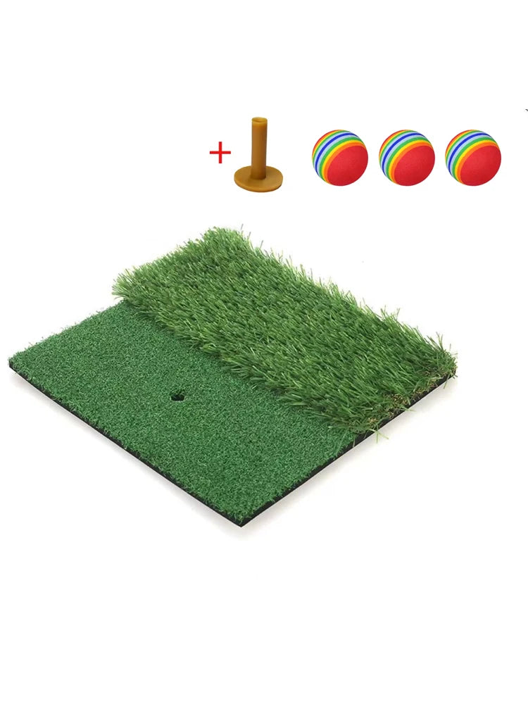 Portable Golf Hitting Mat with Tee Hole