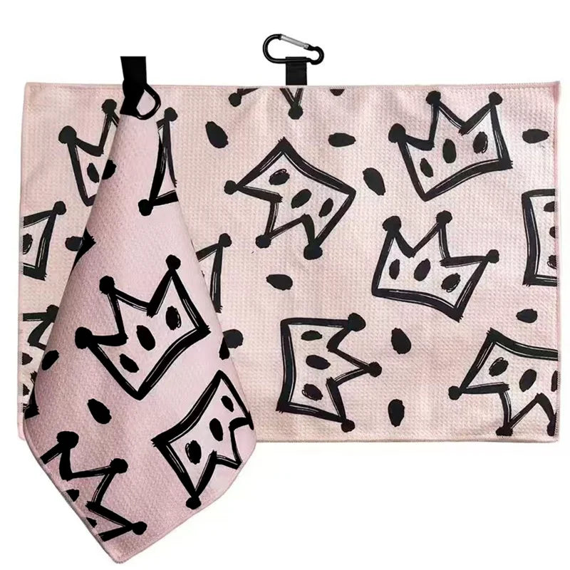Geometric Print Golf Towel