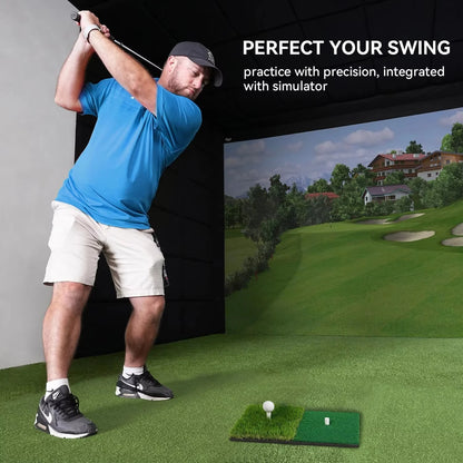 Portable Golf Hitting Mat with Tee Hole