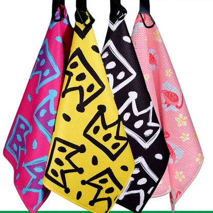Geometric Print Golf Towel
