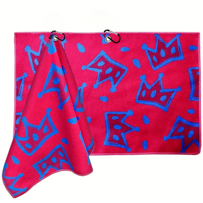 Geometric Print Golf Towel