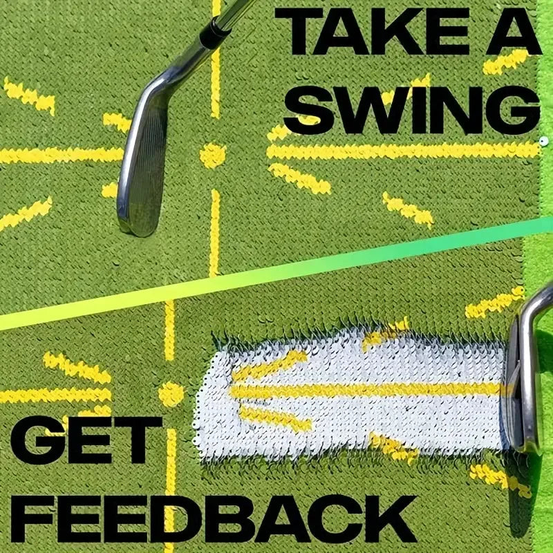 Indoor & Outdoor Golf Practice Mat – Hitting Mat with Tees & Hook